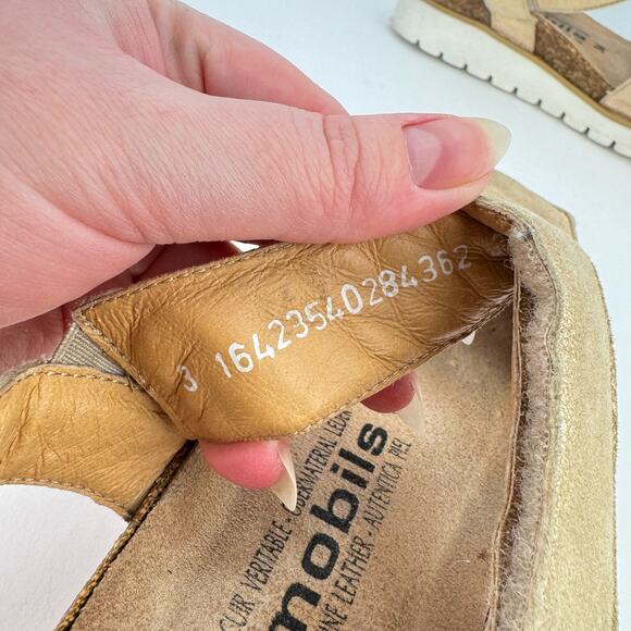 Mephisto Agave Metallic Mobils Nubuck Leather Hook & Loop Sandals Sz 36 (6) - Picture 8 of 12
